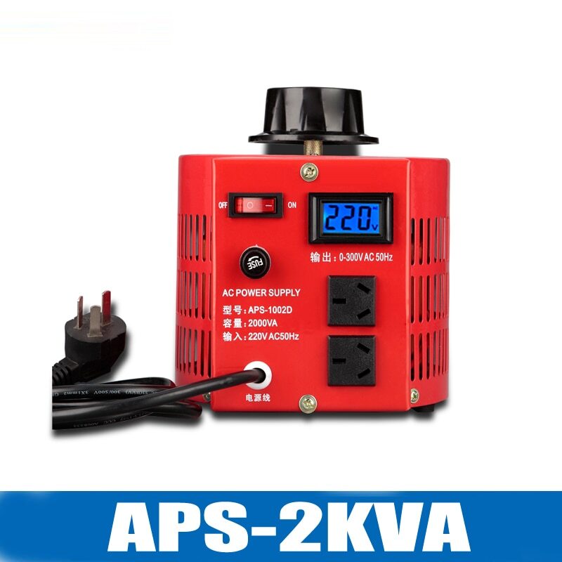 Voltage Regulator 220V Single-phase Adjustable 0-300V Carbon Brush Transformer