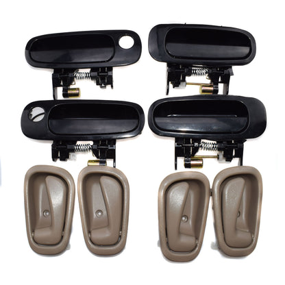 ya 5 8.7 Black Outdoor Beige Interior Door Handle for Toyota for Corolla 1998 - 2003 8 pcs 