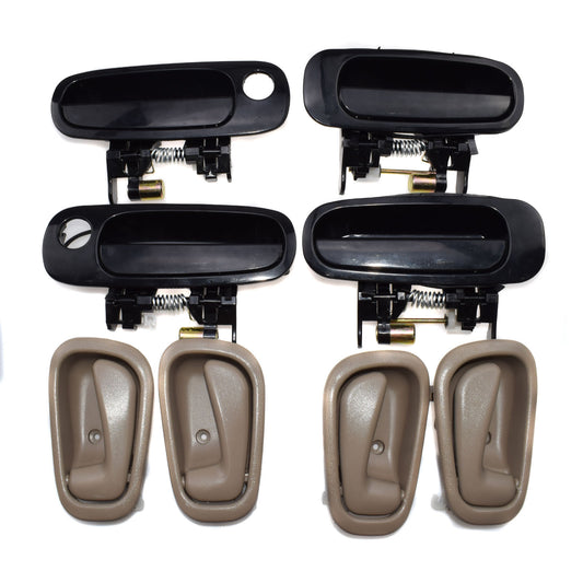 ya 5 8.7 Black Outdoor Beige Interior Door Handle for Toyota for Corolla 1998 - 2003 8 pcs 