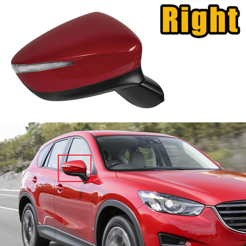 ya 5 8.7 for Mazda for CX-5 CX5 2015-2016 Right Red Power Heated Turn Signal Lamp Mirror
