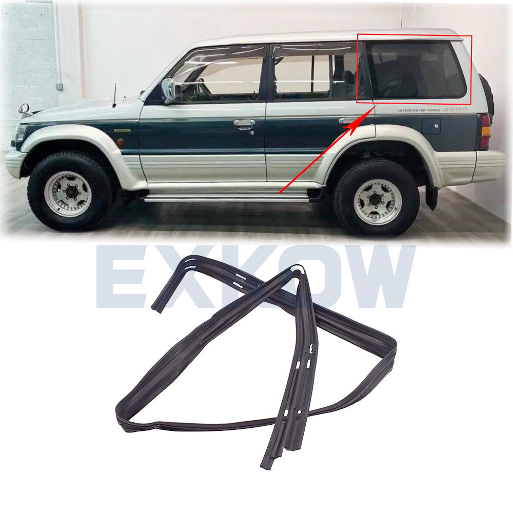 ya 5 8.7 Left rear window channel seal for Pajero Montero MK2 1990 - 2004