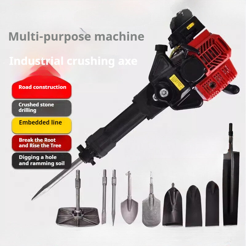 Two Stroke Gasoline Blasting Hammer Manual Start Chisel Hammer High Power