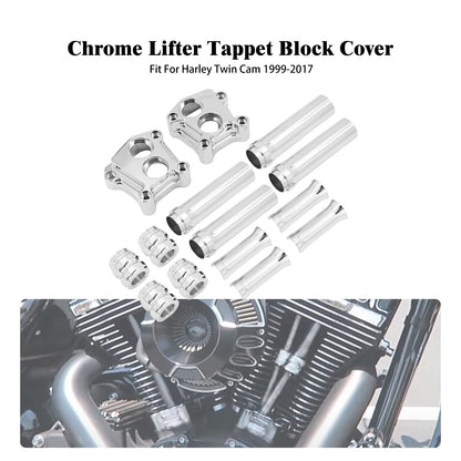 ya 5 8.7 Chrome Engine Pushrod Tube Lifter Tappet Block Cover for Harley Touring Twin Cam