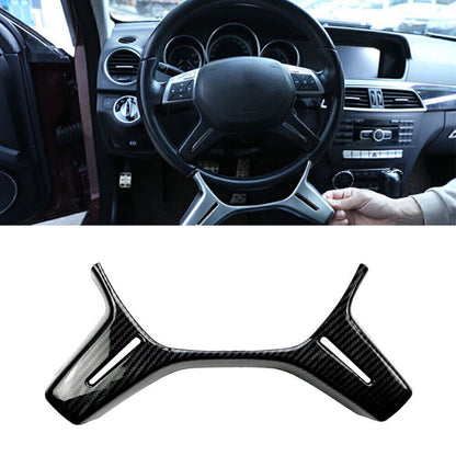 ya 5 8.7 Carbon fiber Look Steering Wheel Moulding Cover Fit for for benz C E GLK M Class W204