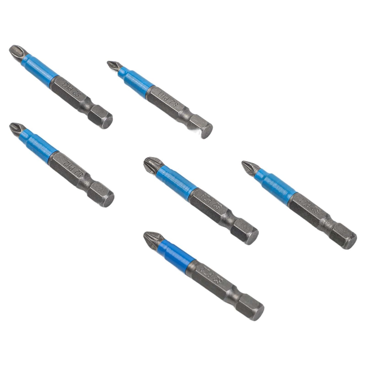 ya 26 6 X Anti Slip Electric Screwdriver Bits Hex Shank PH 50mm Single Side Tool Set