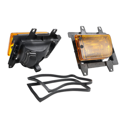 ya 1 8.12 baidi Front Bumper Yellow Fog Lights Plastic Lens Kit For 85~93 E30 3- Sedan