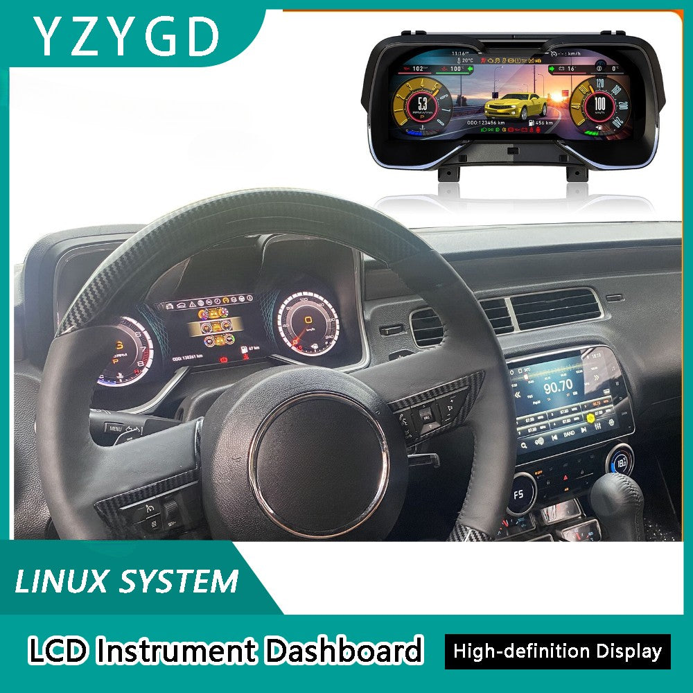 ya 2 6.29 12.3 LCD Digital Cluster Instrument Speedometer for Chevrolet Camaro 2010-2015