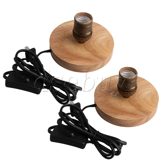 ya 14 2 Pieces Bronze E27 Socket Lamp Holder Fitting Light Lamp Fixing Base for Home