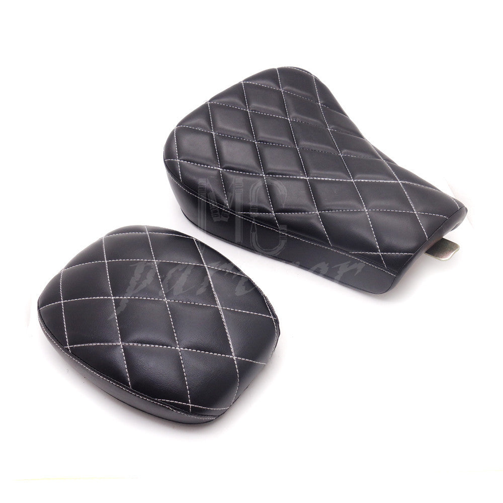 ya 5 8.7 Front Diamond Driver Solo for Seat &Rear Passenger Pad for Harley Sportster 1200 883