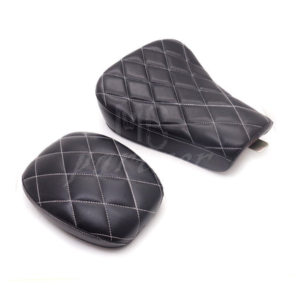 ya 5 8.7 Front Diamond Driver Solo for Seat &Rear Passenger Pad for Harley Sportster 1200 883