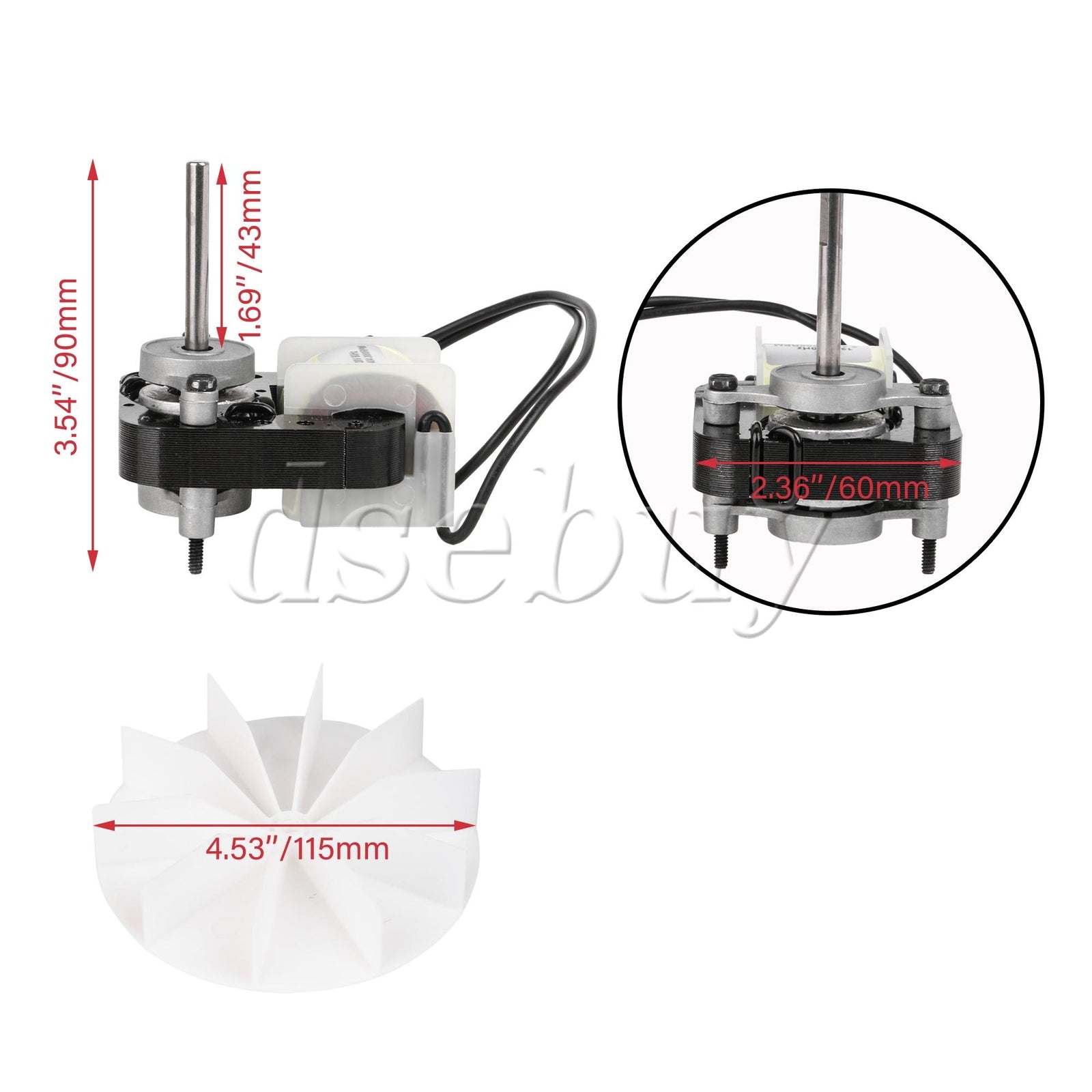 ya 25 Vent Fan Ventilator Motor Replacement for Nutone SM550 65100 VFM100 C65878