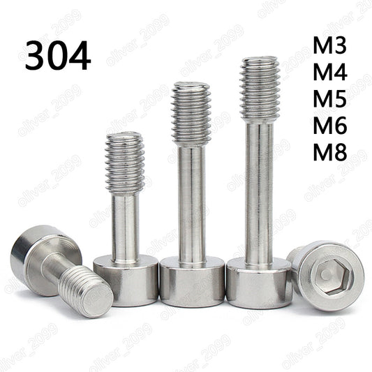 304 Stainless Steel Hex Socket Bolts Cap Head Screws With Waisted Shank M3-M8