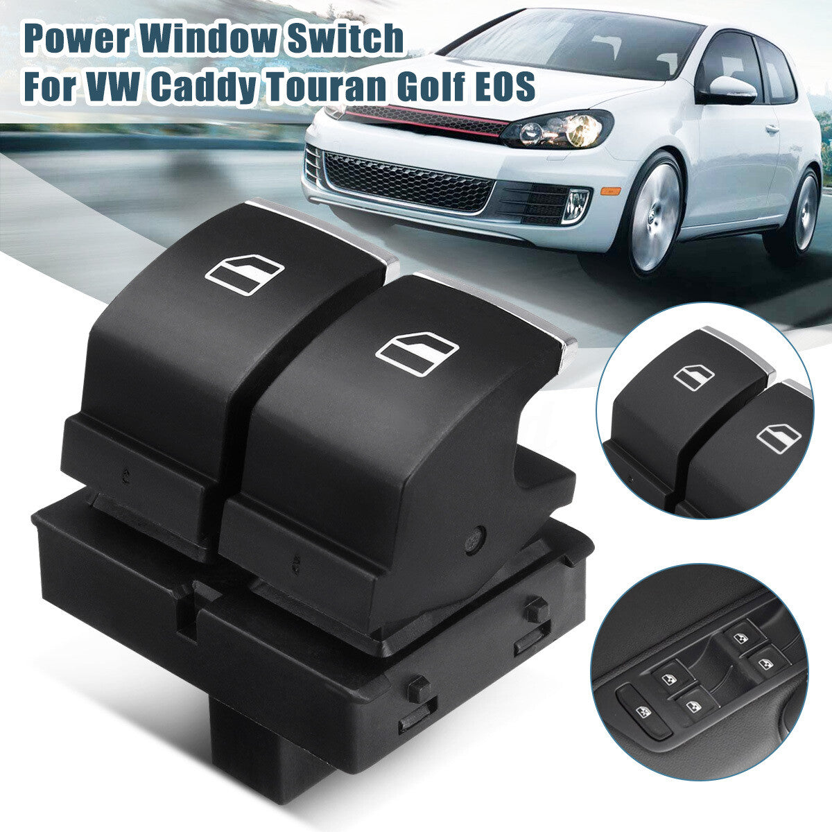 ya 1 8.5.2 Driver Window Control Rocker Switch for VW Eos for Golf GTI for Passat 2 Door 5K3959857