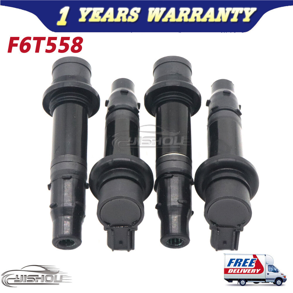 ya 5 8.7 4Pcs Ignition Coils for Yamaha MT-07 14-17 R6 R1 RJ15 YZF-R1 BJ F28 02-09 F6T558