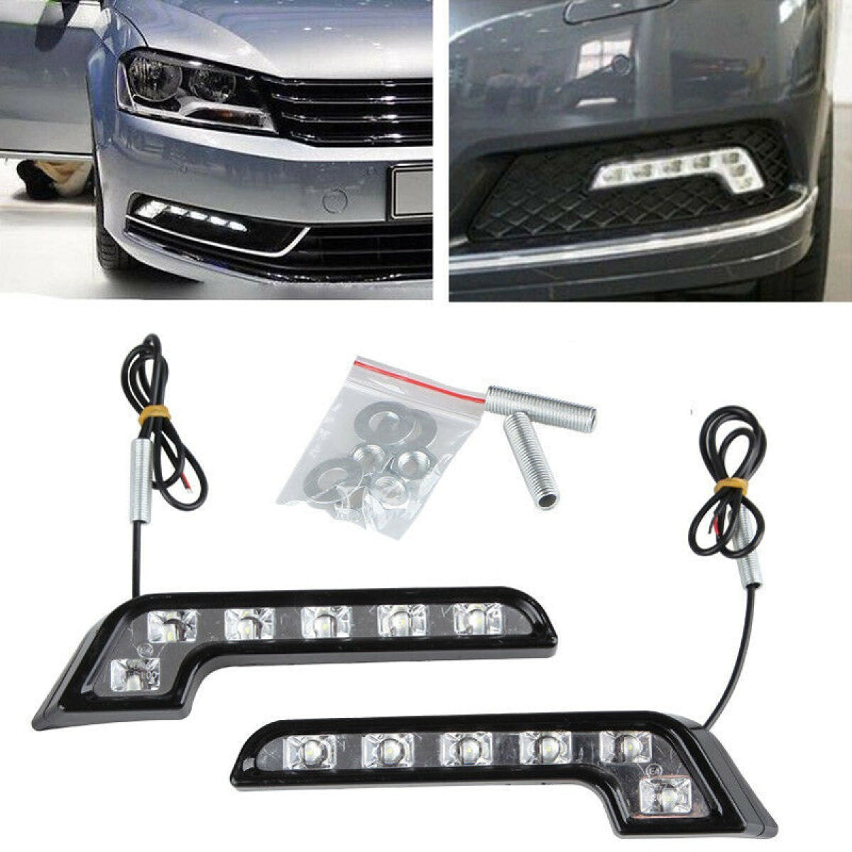 ya 1 8.5.1 2-piece L 6 LED daytime running lights fog lights suitable for off-road waterproofing of cars and trucks