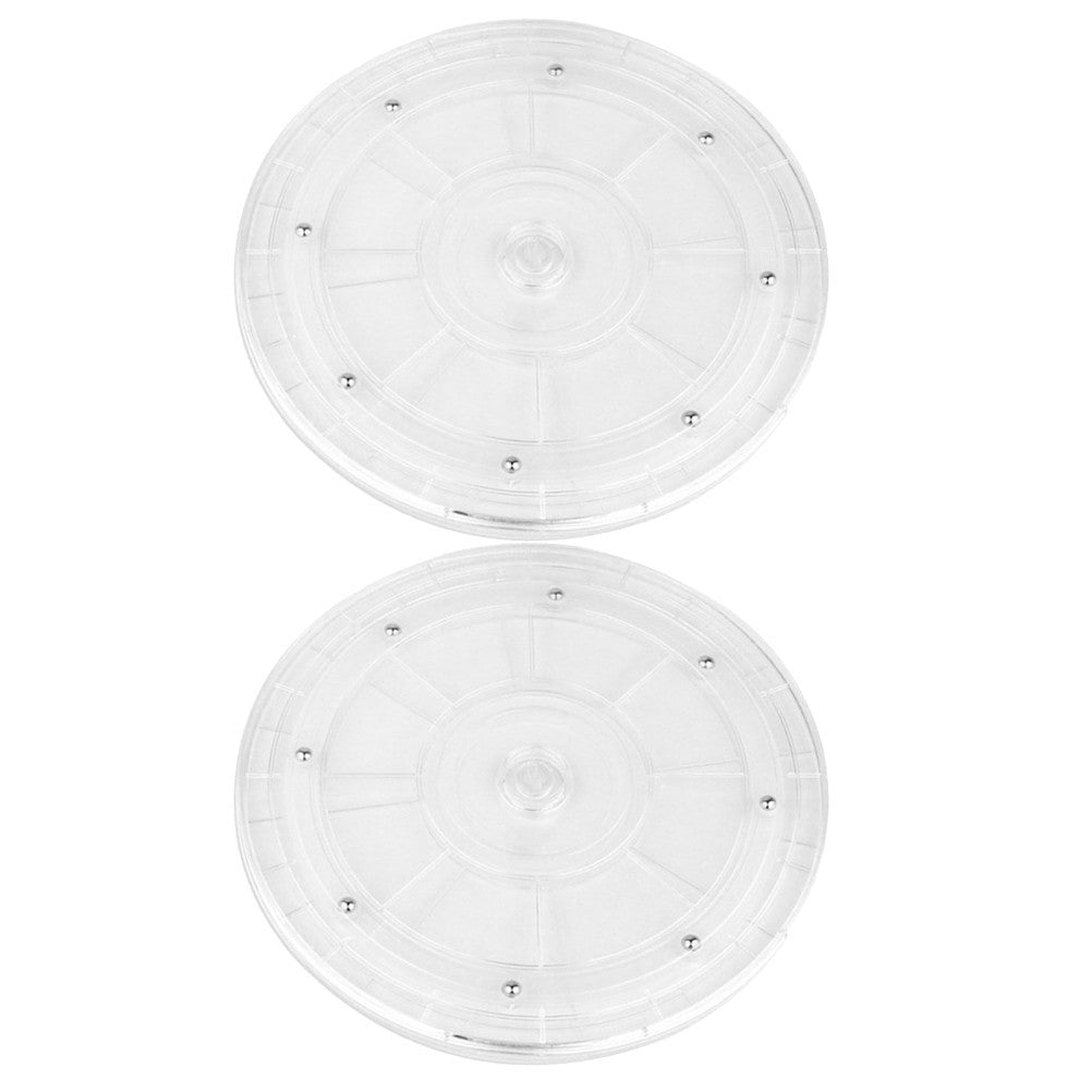 ya 25 2 Pcs Turntable Organizer Rotating Serving Tray for Swivel Stand