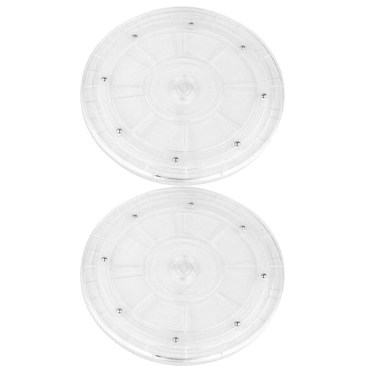 ya 25 2 Pcs Turntable Organizer Rotating Serving Tray for Swivel Stand