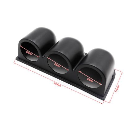 ya 5 8.7 2'' 52mm Universal Black ABS 3 Triple Dash Gauge Meter Pod Car Auto Mount Holder