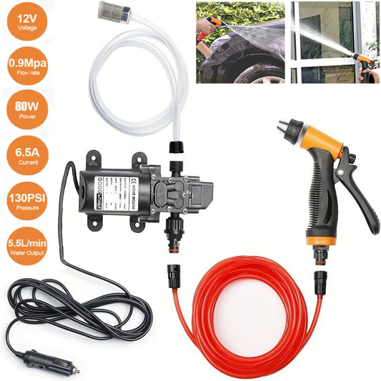 ya 9 6.4 12V 160PSI Washdown Wash Pump Kit Electric DIY Car Washer Cleaner Sprayer Tool