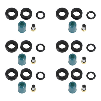 ya 1 8.12 baidi 6PCS Fuel Injectors Repair Seal Rebuild Kit for 3VZE 1988-1995 3.0L