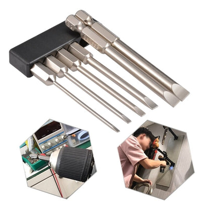 ya 26 6Pcs Shank Slotted Tip Screwdriver Bits Set for Laptop, Watch Repair