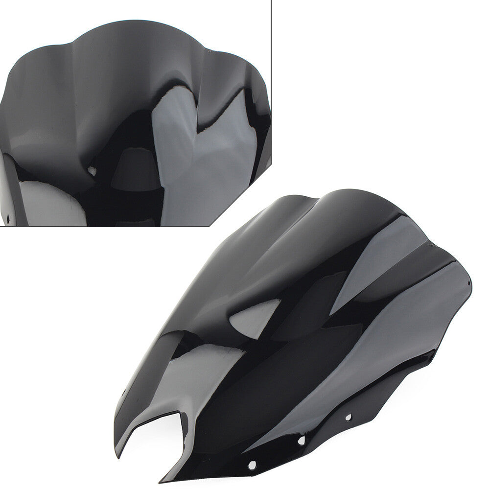 ya 4 6.21 Windshield Windscreen Wind Screen Wind Shield for Yamaha FZ-6R 2009-2015 Black