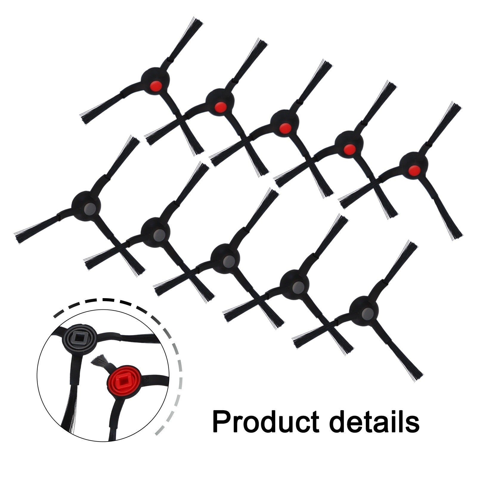 ya 25 Replacement Side Brushes for For 3in1 E20 Robot Vacuum Cleaner Set of 10