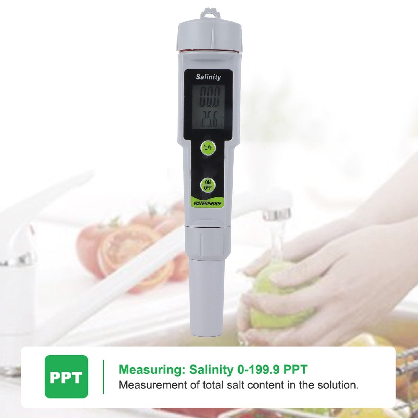 ya 26 Salinity Meter Digital PenType Salinity Tester For Seawater Swim