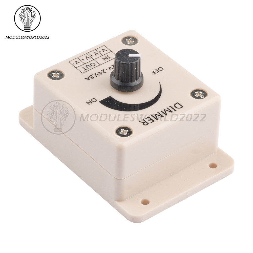 ya 14 12V 24V 8A Adjustable Light Strip Switch Brightness Controller LED Lamp Dimmer