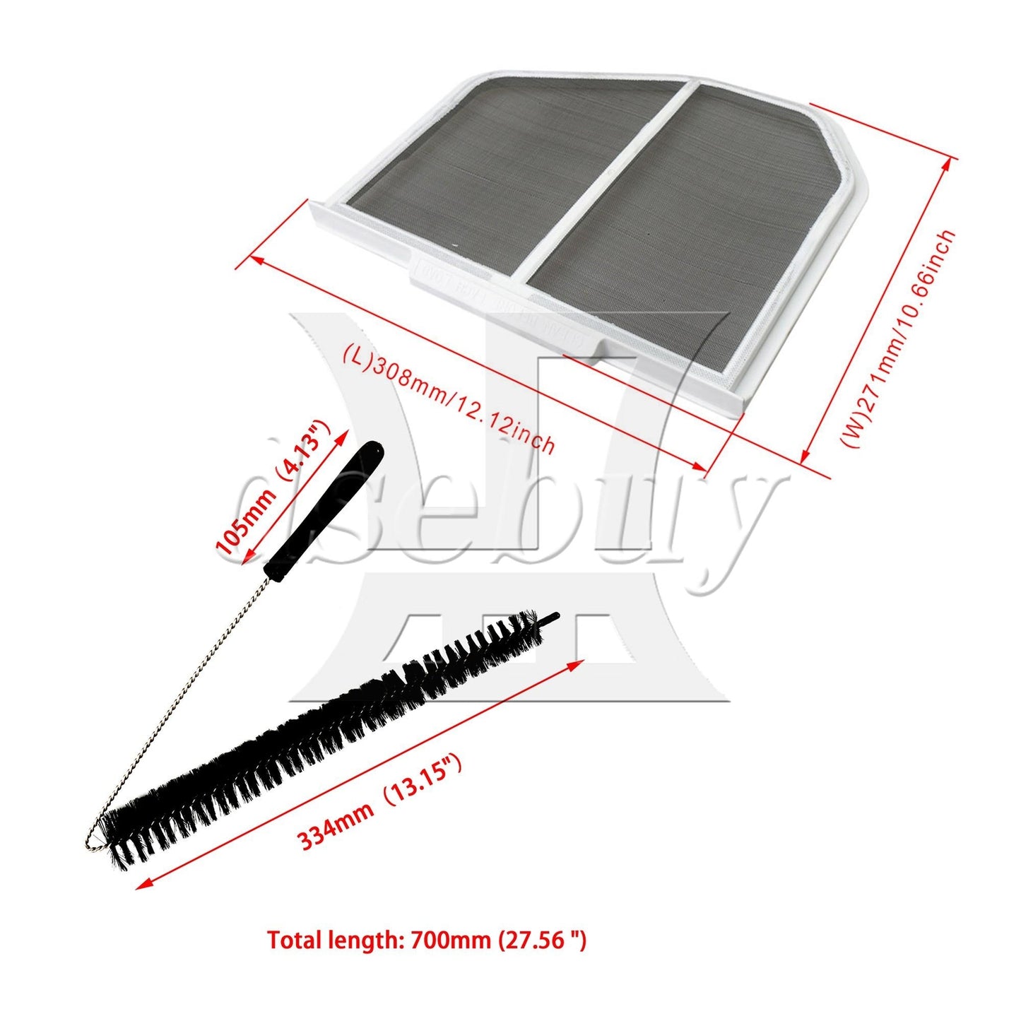ya 26 Dryer S n w/ 2 Pcs Long Vent Lint Remover Brush Replacement for Crosley