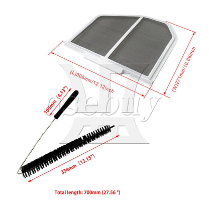 ya 26 Dryer S n w/ 2 Pcs Long Vent Lint Remover Brush Replacement for Crosley
