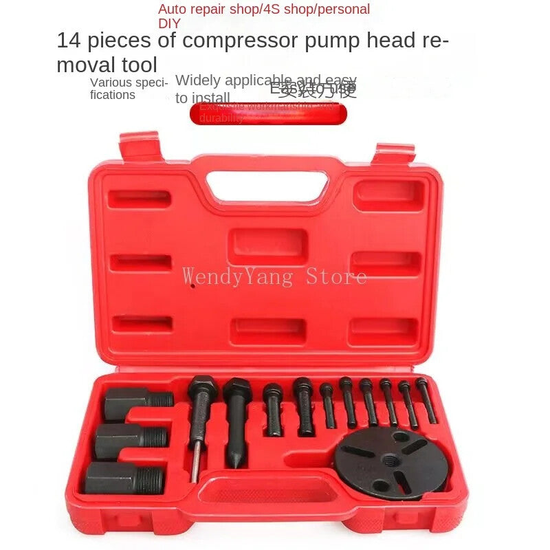 ya 14 14pc/lot Air Condition A/C Compressor Clutch Remover Black Puller Installer Tool