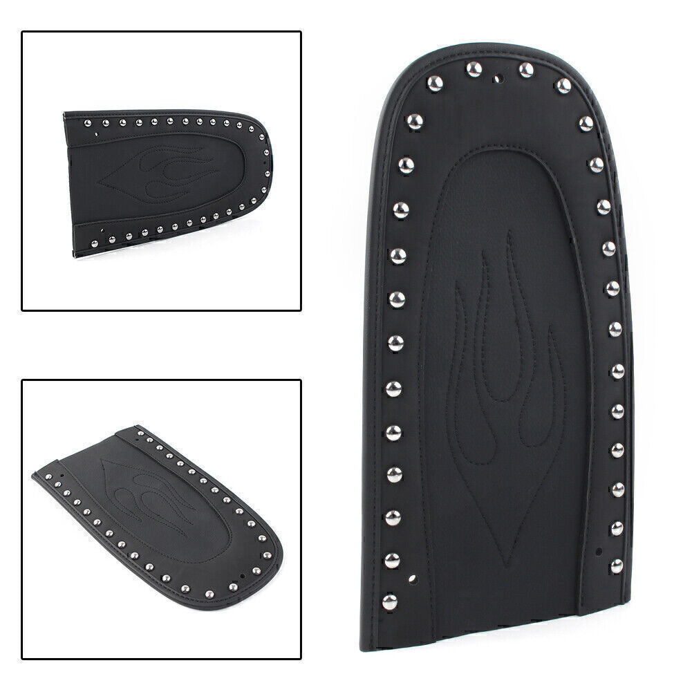 ya 5 8.7 Leather Flame for SEAT Rear mudguardBib for Harley Street Glide FLHX 2006-2019 Black