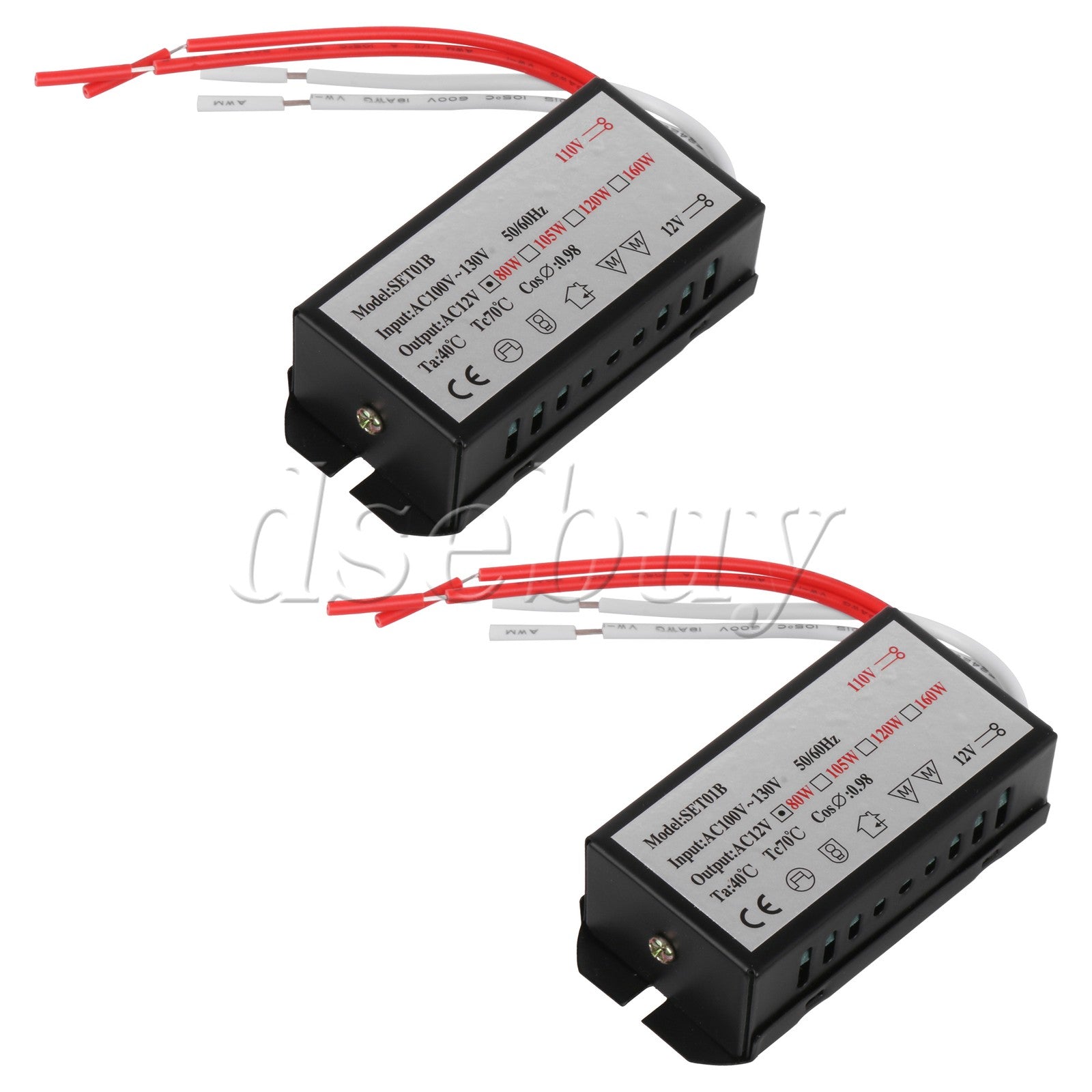 ya 14 2 Pieces AC110V to 12V Lamp Power Supply for Crystal Lamp 80W