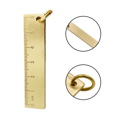 ya 14 1X Small Copper Ruler 3mm Thickened Brass Metal-Ruler Copper Key-Pendant New
