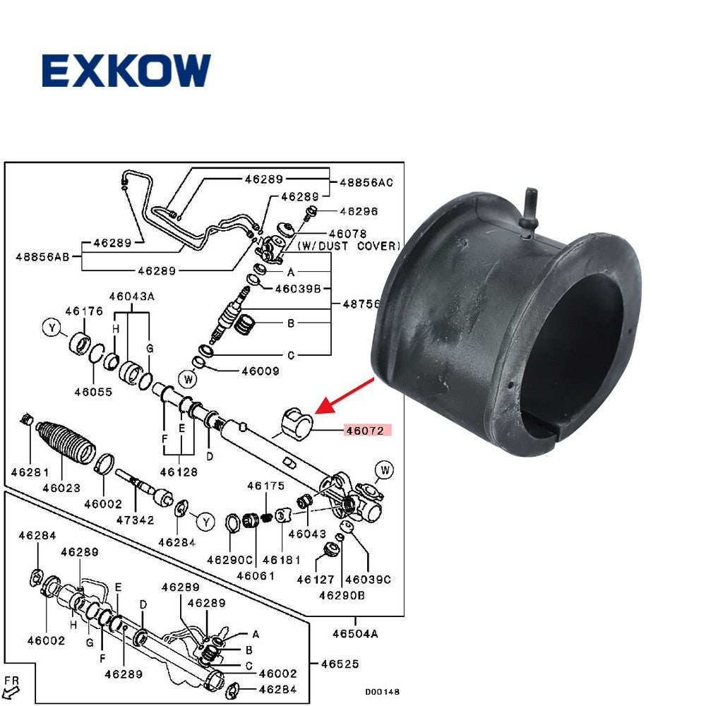 ya 1 8.25.2 shuiyin Steering Gear Cushion Bushing for Mitsubishi for Challenger L200 Triton IV 4410A185