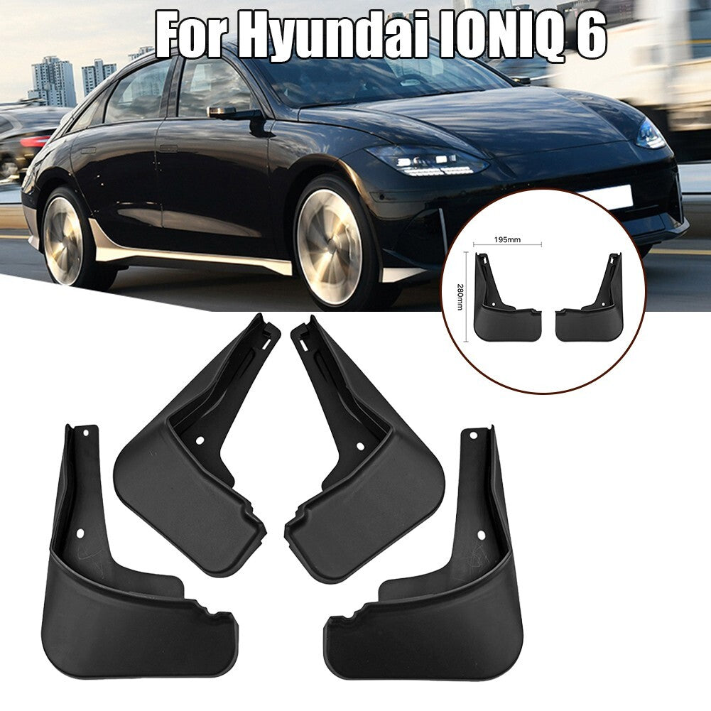 ya 5 8.7 4Pcs Black Splash Guards Mud Flaps Guards for for Hyundai Ioniq 6 2022+