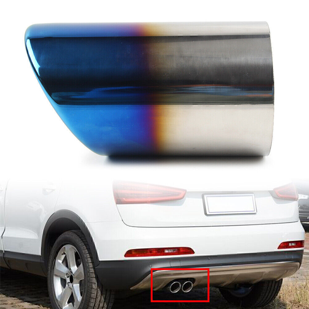 ya 4 6.17.2 Car Stainless Steel Rear Pipe Tail Muffler Tip for Audi Q3 2012-2021