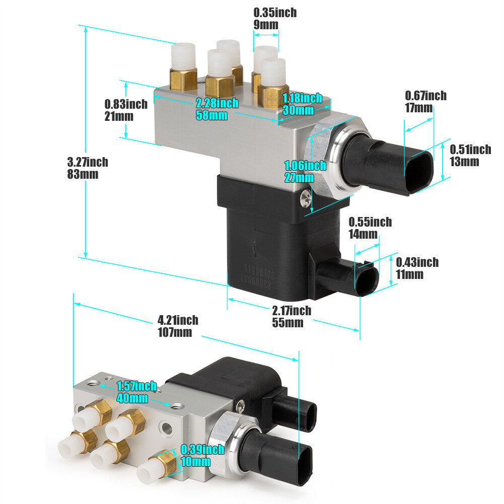 ya 5 8.7 Air Suspension Solenoid Block fits for Mercedes W211 E320 E550 CLS63 AMG 03-11