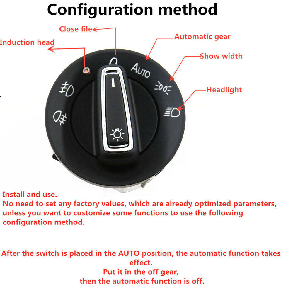 ya 1 8.5.2 for VW for Passat B6 3C for Golf MK5 5ND941431E Chromium Car Headlight Fog Lamp Switch