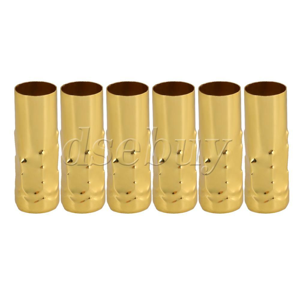ya 14 6Peces Golden Chandelier Candle Cover Sleeves Sockets 25mm Dia 80mm Length