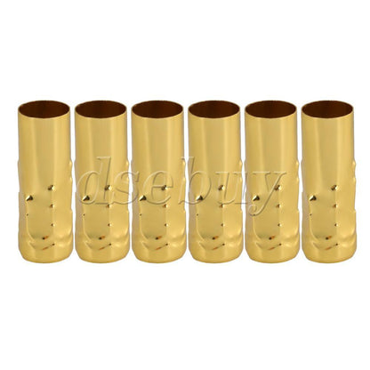 ya 14 6Peces Golden Chandelier Candle Cover Sleeves Sockets 25mm Dia 80mm Length
