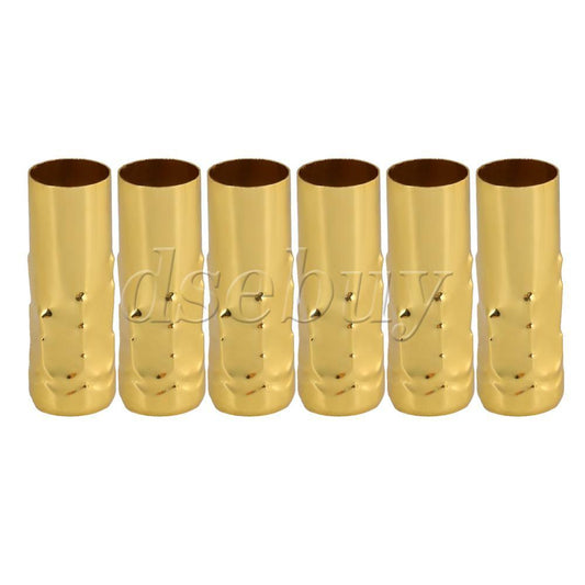 ya 14 6Peces Golden Chandelier Candle Cover Sleeves Sockets 25mm Dia 80mm Length