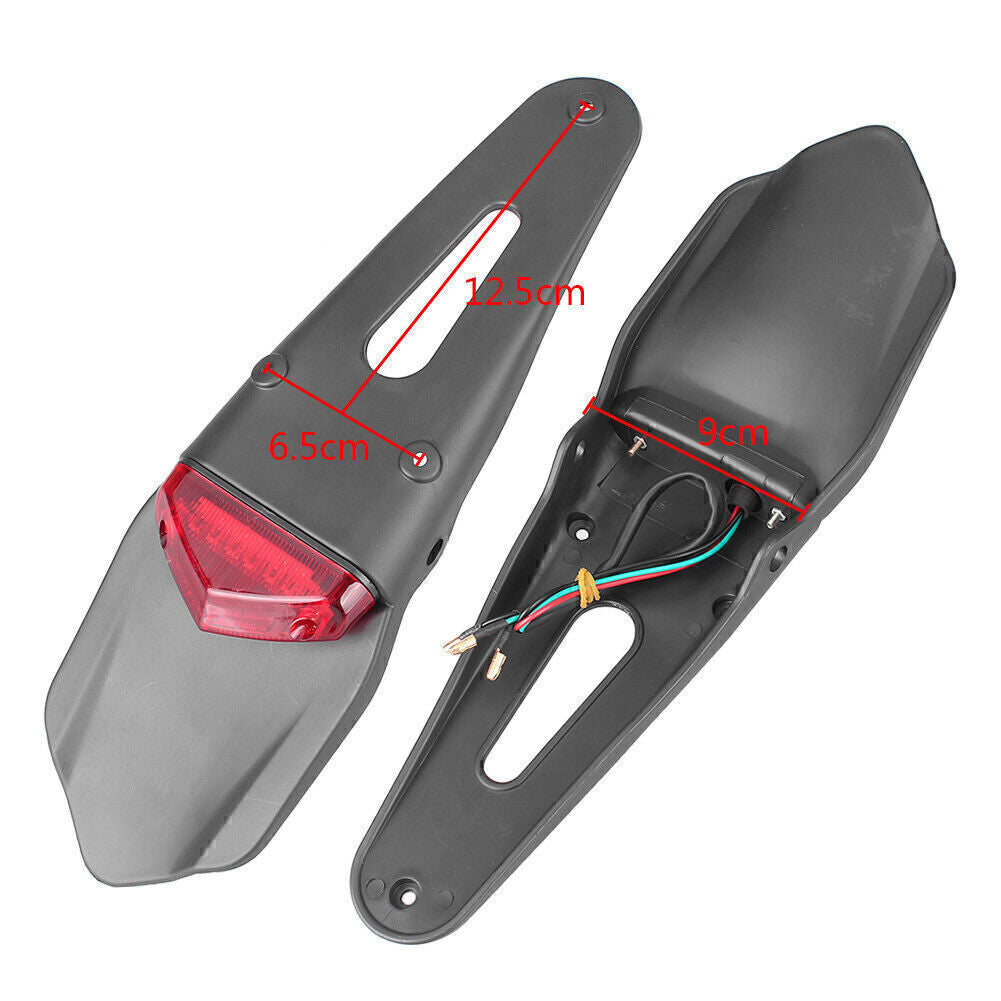 ya 5 8.7 1x Motor Rear Fender with Tail Light Universal For Motorcycle Dirt Bike ABS