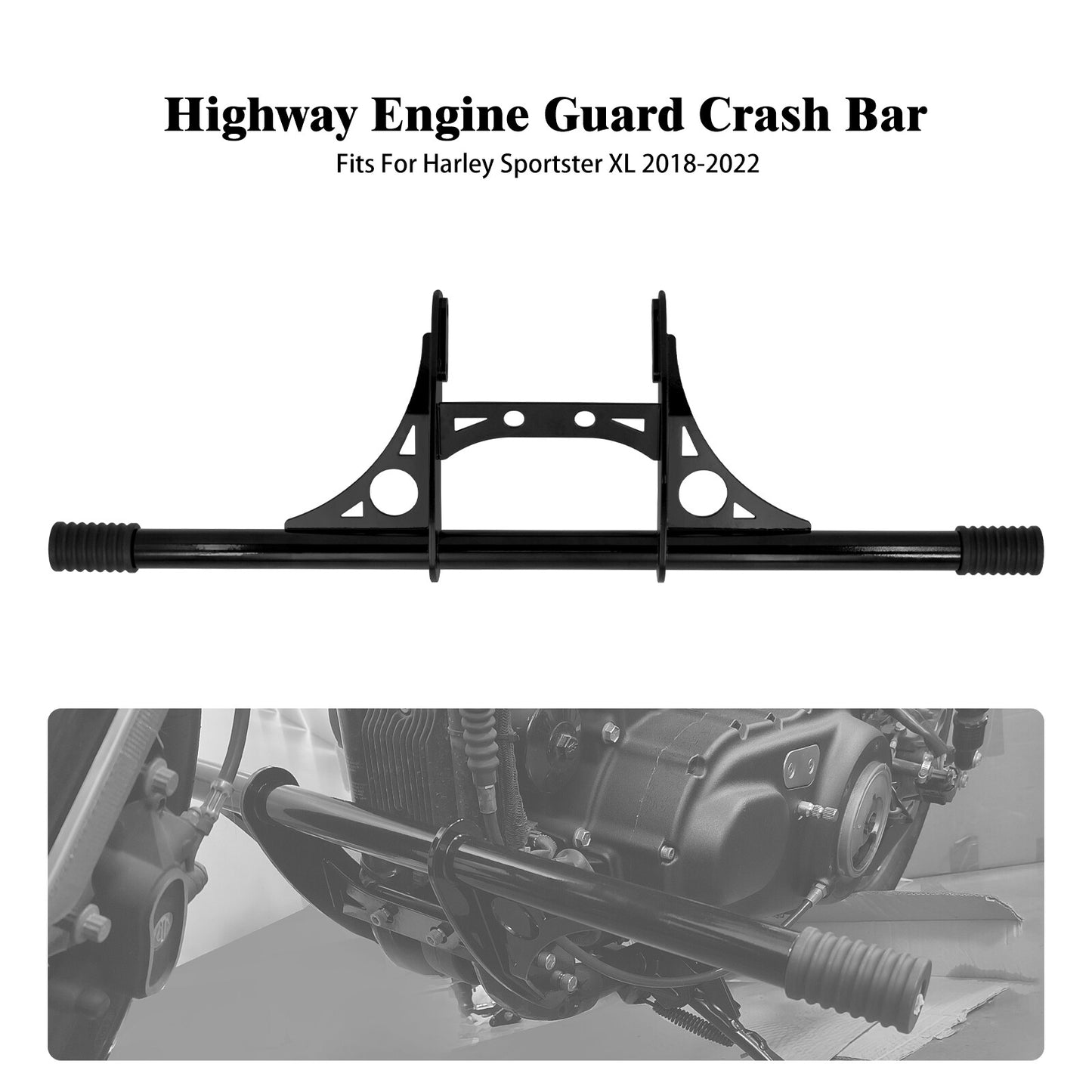 ya 27 7.20 Engine Guard Highway Crash Bar with Peg Fit for Harley Sportster XL 883 1200