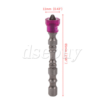 ya 26 10pcs Magnetic Collar Design Chrome Steel Screwdriver Bits 1/4 Hex Shank