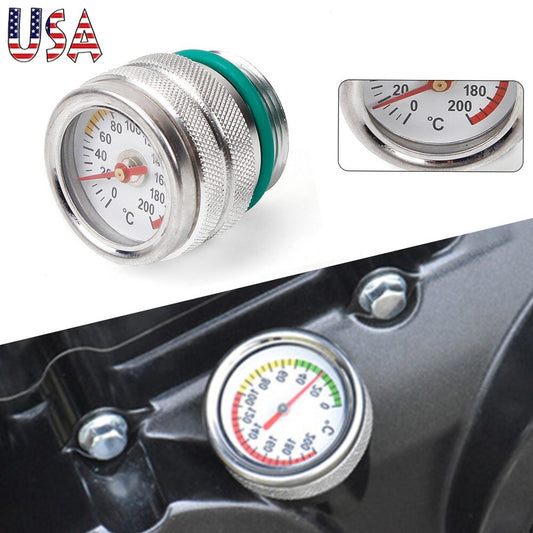 ya 2 7.16 M30X1.5 Fuel Tank Cap w/Oil Temperature Gauge Engine Valve Cover Oil Filler Cap