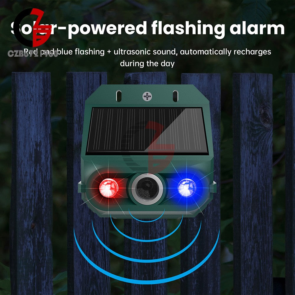 ya 14 2PCS Solar Ultrasonic Animal Repellent Repeller Dog Skunk Deer Raccoon Garden