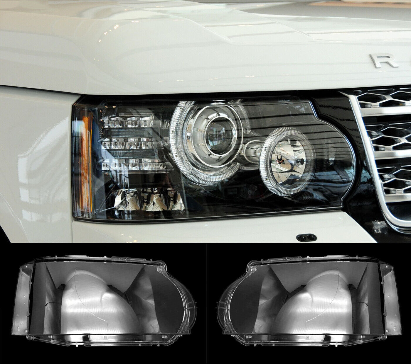 ya 2 6.29 Pair of headlight lens protectors for Range for Rover Vogue 2010 - 2011 2012