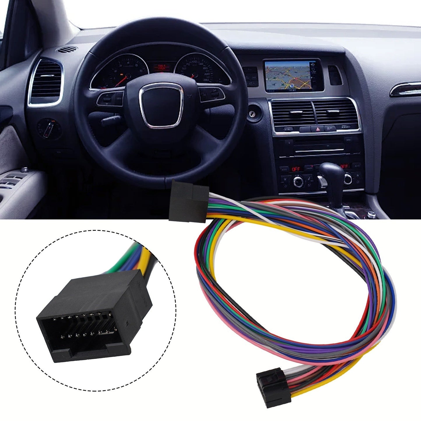 ya 5 8.7 Flexible 16Pin Car Stereo Wire Harness Extension Cord Player